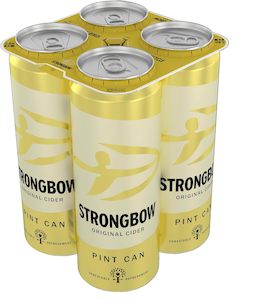 Specialised food: Strongbow Original Cider Pint Can 568ml - 4 Pack