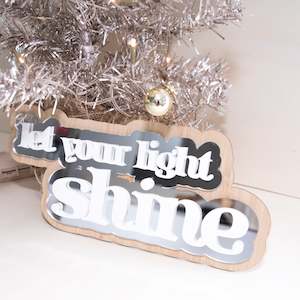 'Let Your Light Shine' Layered Plaque