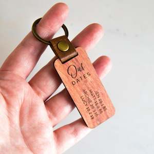 Our Dates Key Ring