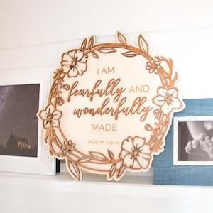 'Wonderfully Made' Layered Plaque