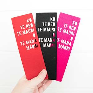 Te Reo Māori Felt Bookmark - Ko te reo te mauri o te mana Māori