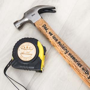 Engraved Hammer and Tape Measure Set