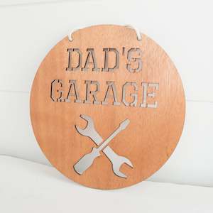 Round Garage Sign