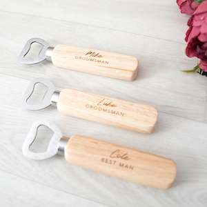 Custom Engraved Bottle Opener - Wedding