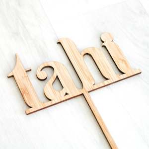 Naturopathic: 'Tahi' Cake Topper