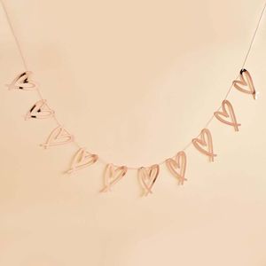 Rose Gold Heart Garland