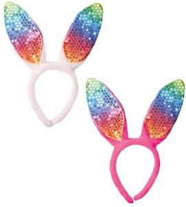 Fancy Dress 1: Bunny Ears - Pink or White Sequin