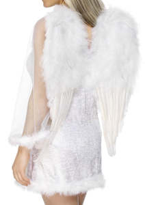 Feathered White Wings - Extra Large