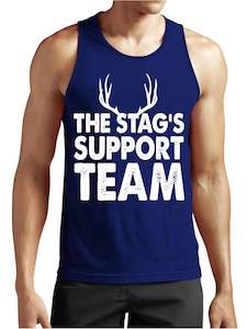 Stag Do: Stag Support Team Singlets - Navy