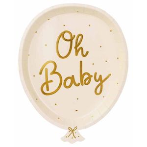 Baby Shower Plates - Balloon shape (6)