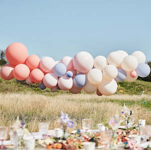 Blush, Nude & Blue Balloon Arch Kit (60 Pieces)