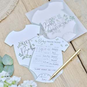 Baby Shower Games: Botanical Prediction Cards (10)