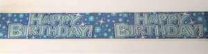 Happy Birthday Banner - Blue