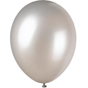 Pearlised Balloons (8) - Shimmer Silver (12")