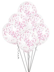 Confetti Balloons (6) - Hot Pink (12")