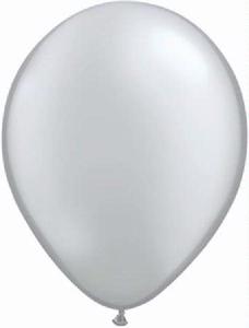 Metallic Balloons (25) - Silver (11")