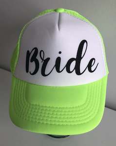 Bride To Be Accessories: Bride Cap - Neon Green