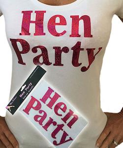 Bride To Be Accessories: Hen Party Iron-on Transfer