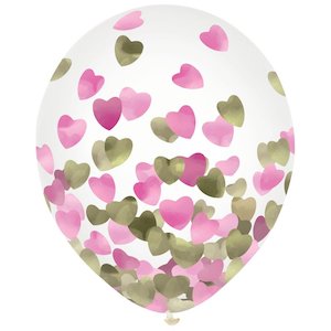 Heart Shape Confetti filled Balloons (6)