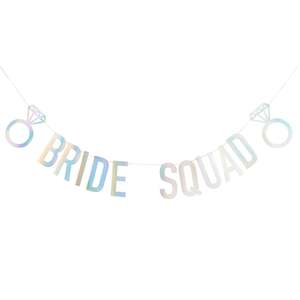 Bride Squad Banner - Iridescent