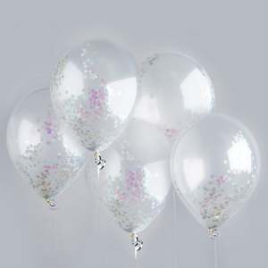 Confetti Balloons (5) - Iridescent (12")