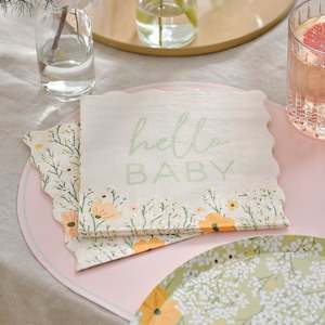 Floral Baby Shower Napkins (16)