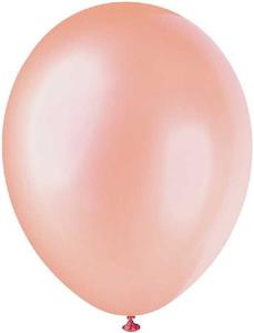 Rose Gold Themed Baby Shower: Balloons (8) - Pearl Rose Gold (12")