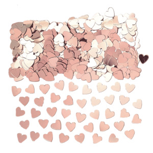 Metallic Heart Confetti - Rose Gold