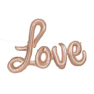 'Love' Script Air Fill Balloon - Rose Gold