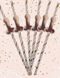 Straws: Willy Straws (6) - Rose Gold