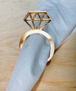 Gold Engagement Ring Napkin Holder