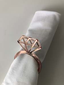 Rose Gold Engagement Ring Napkin Holder