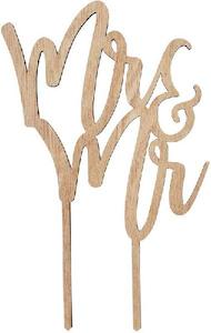 Wooden 'Mr & Mr' Cake Topper