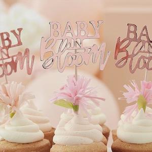 Cake Toppers: Baby in Bloom Cupcake Toppers