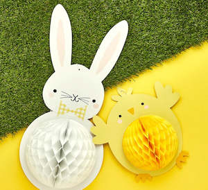 Easter Honeycomb Decorations (Set of 2)