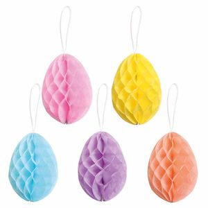 Easter Egg Honeycomb Decorations (5 Pack)