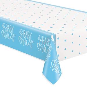 Baby Shower Tablecover - Blue/White