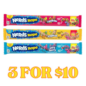 Nerds Ropes Assorted Flavours (Dated)