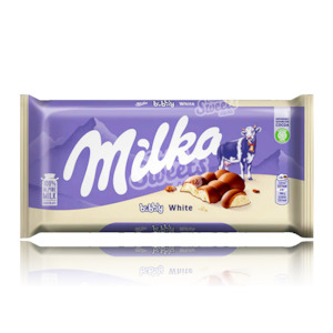 International: Milka BUBBLY WHITE MILK Chocolate Bar 95g