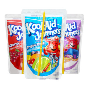 Drinks: Kool-Aid Jammers