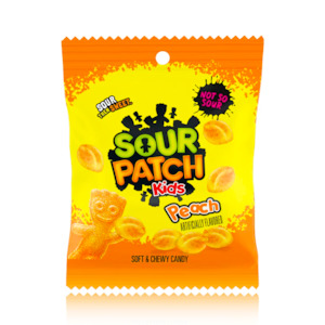 Sour Patch Kids Peach Peg Bag 102g (Made in Canada)