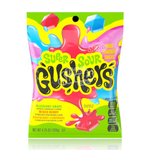 Fruit Gusher Super Sour Berry Variety Pack Peg Bag 120g