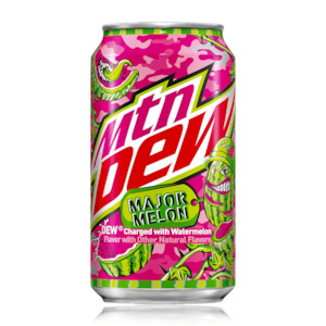 Drinks: Mountain Dew Major Melon Can (Watermelon) 355ml