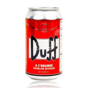 Energy Drinks: The Simpsons DUFF A L'Orange Sparkling Beverage 355ML