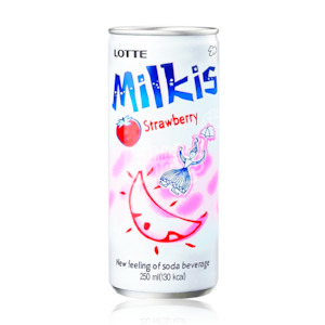 Energy Drinks: Milkis (Lotte) Strawberry 250ml