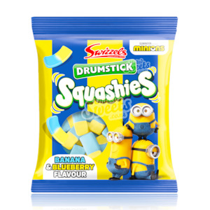 Swizzels Drumstick Squashies Minions Banana & Blueberry 110g (UK Made)