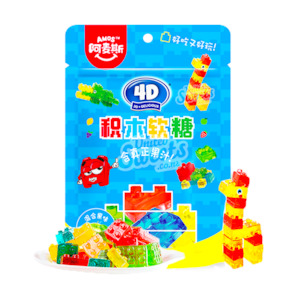 Amos 4D Building Blocks FRUIT Gummy Candy 28g