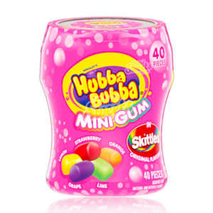 Hubba Bubba Mini Gum in Skittles Original Flavors