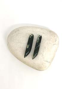 Sands Carving - Mau Taringa Pounamu Earrings / Long Rua