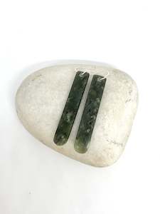 Sands Carving - Mau Taringa Pounamu Earrings / Long Ono